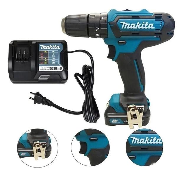 Imagem de Parafusadeira Furadeira Impacto 12V Makita Hp333Dwye