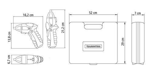 Imagem de Parafusadeira Maleta E Bateria 3,6v Kit 46 Pç Tramontina