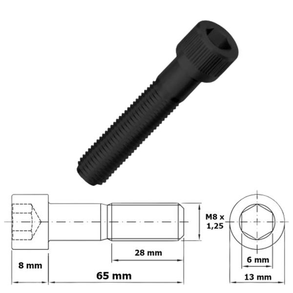 Imagem de Parafuso Allen Cilíndrica M8x65 - PCT C/50PÇS