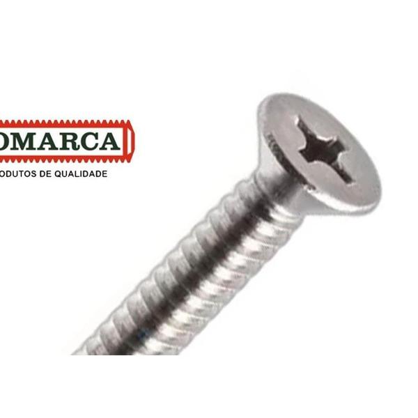 Imagem de Parafuso Auto Atarraxante Inox Chata Philips Jomarca 4,2 X 13Mm