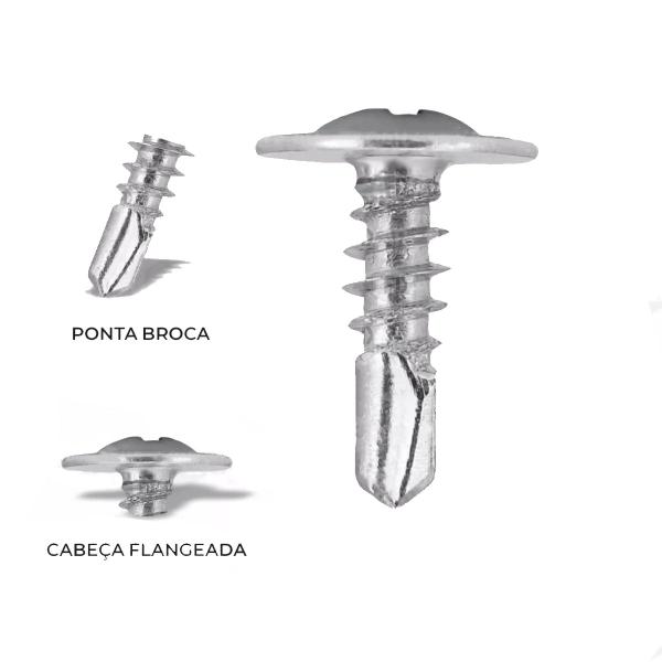 Imagem de Parafuso Auto Brocante Flangeado 4,2 X 13mm 500 Pçs