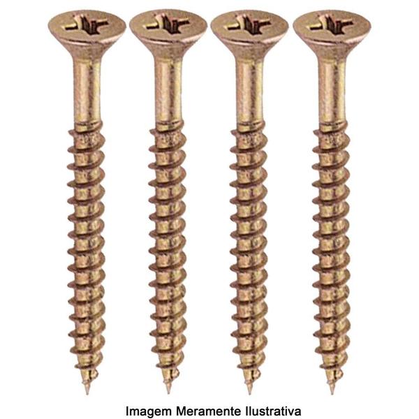 Imagem de Parafuso Cabeça Chata Bemfixa 3,5X25mm para Aglomerado 20 Peças