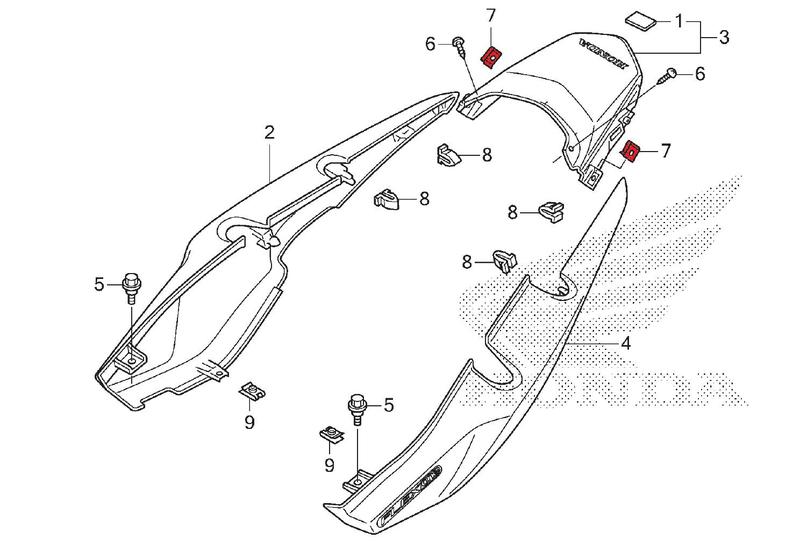 Imagem de Parafuso Com Presilha Fixa Rabeta Honda Fan 150 2014/2018