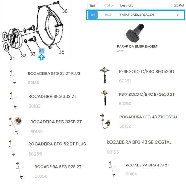 Imagem de Parafuso Da Embreagem Para Perfurador De Solo BFG 520 Buffalo