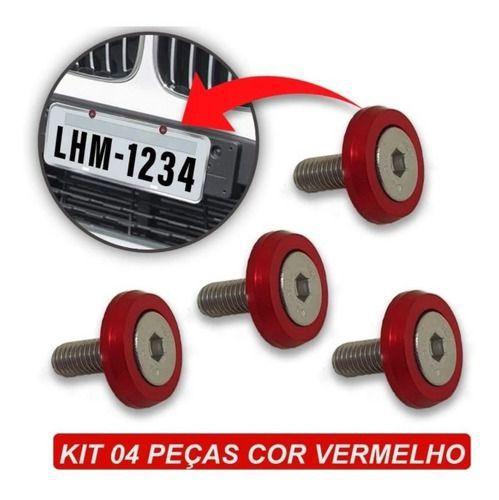 Imagem de Parafuso De Placa Carro Alumínio Anilha -kit Várias Cores M6