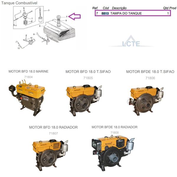 Imagem de Parafuso do Tubo de Óleo Do Motor BFD 22.0cv Marine Buffalo