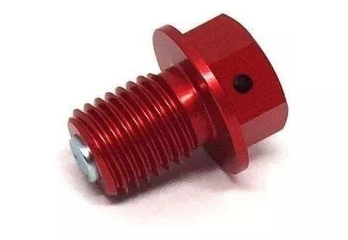 Imagem de Parafuso Drenagem Oleo Do Motor Zeta Yz 250 97/23 + Yzx 250 16/23 M12X15-P1.5 - Vermelho