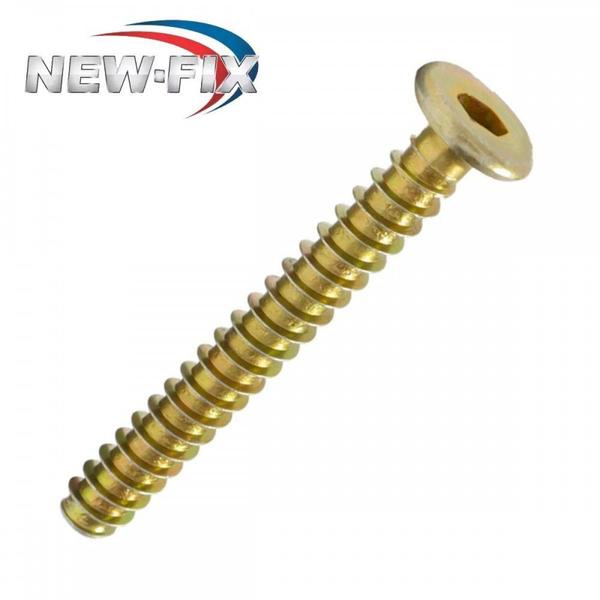 Imagem de Parafuso Estrutural Moveleiro Tampinha 13 Allen Bicromatizado Newfix 7,0 X 5,0Mm . / Kit C/ 2 Centos