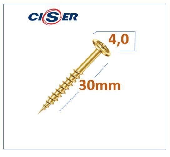 Imagem de Parafuso Flangeado Philips Madeira 4,0X30 Ciser 100Un