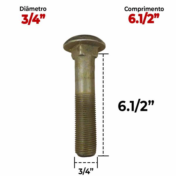 Imagem de Parafuso Francês Peso da Roda Polegada 3/4 x 6.1/2 05 Un