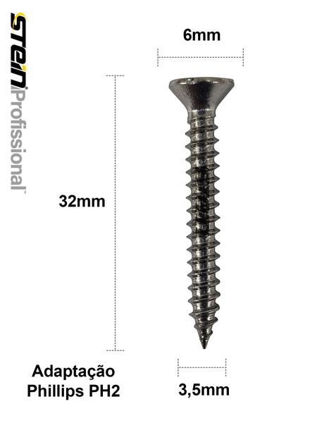 Imagem de Parafuso Inox Auto Atarraxante Chata Phillips Stein