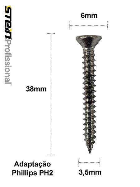 Imagem de Parafuso Inox Auto Atarraxante Chata Phillips Stein