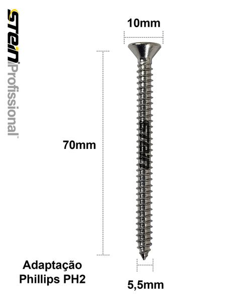 Imagem de Parafuso Inox Auto Atarraxante Chata Phillips Stein