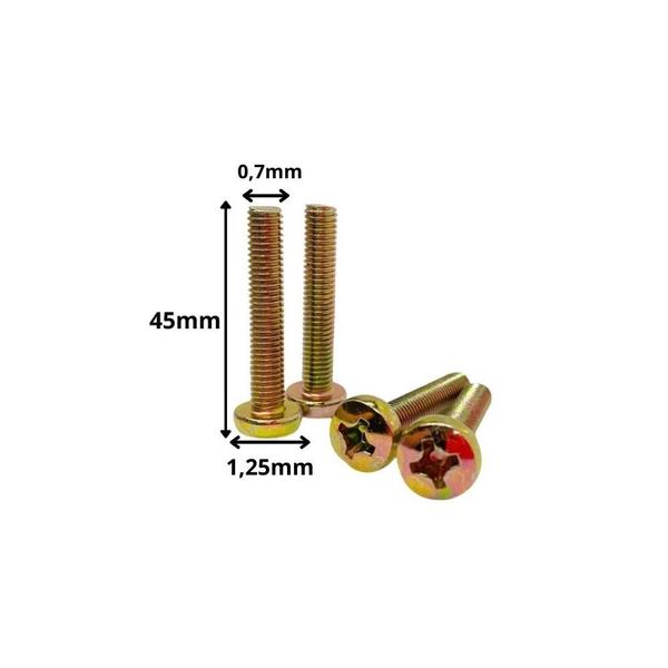 Imagem de Parafuso Máquina Cabeça Panela M8-1.25MA X 45 BC 12 UNID