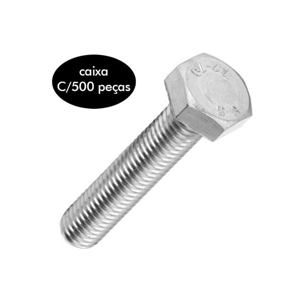 Imagem de Parafuso Para Diversas Aplicações Sextavado Rosca Inteira 1/4 X 3 Zincado Caixa C/500