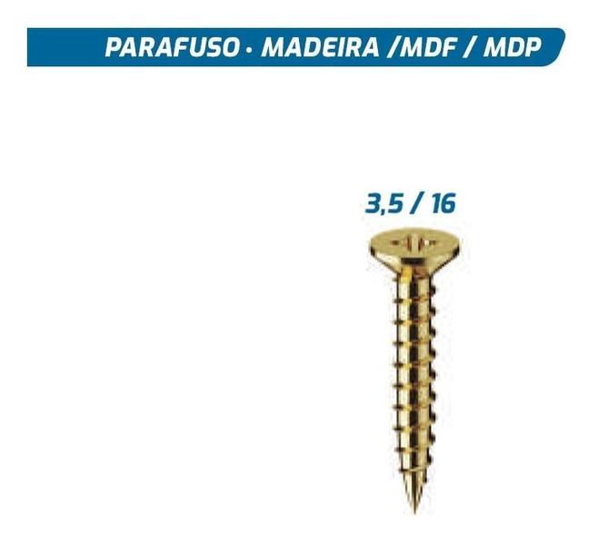 Imagem de Parafuso Para Madeira Mdf Compensado Philips 3,5x16 500un