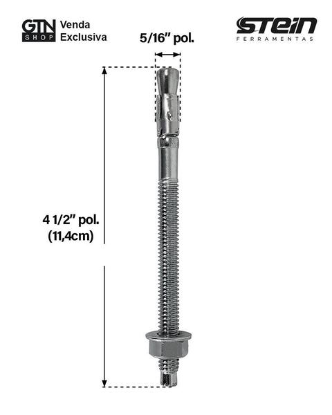 Imagem de Parafuso Parabolt Chumbador 20 peças Stein