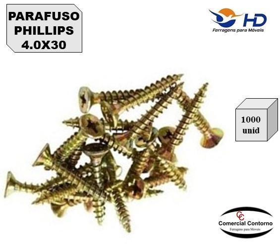 Imagem de Parafuso Phillips HD Ferragens 4.0x30 Caixa c/1000 unidades