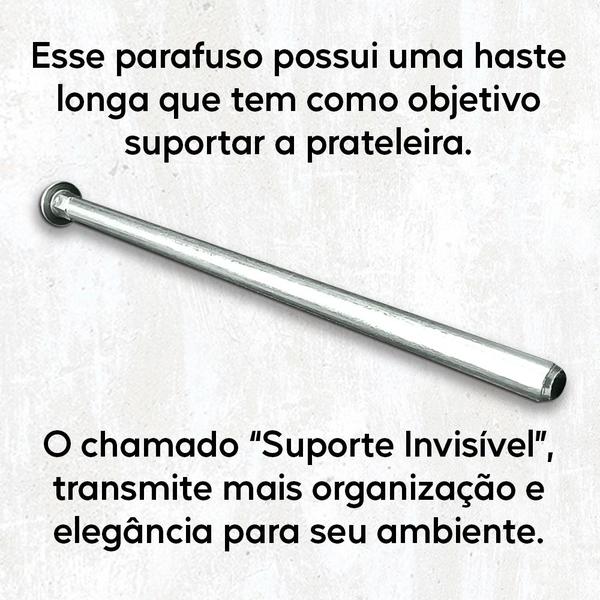 Parafuso Pino Suporte Invisível Prateleira 10 Peças 170mm - Mastertel Imagem de Parafuso Pino Suporte Invisível Prateleira 10 Peças 170mm