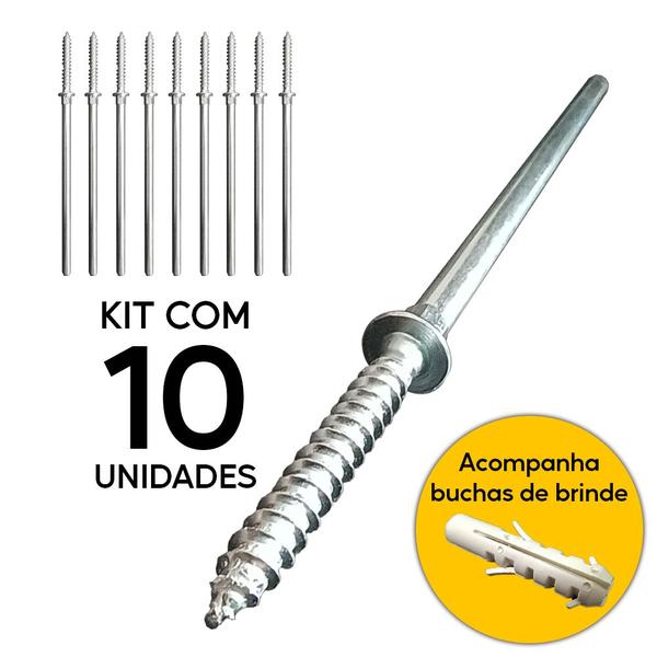 Parafuso Pino Suporte Invisível Prateleira 10 Peças 170mm - Mastertel Imagem de Parafuso Pino Suporte Invisível Prateleira 10 Peças 170mm