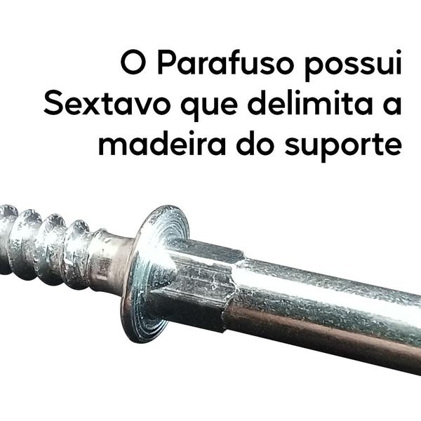 Parafuso Pino Suporte Invisível Prateleira 10 Peças 170mm - Mastertel Imagem de Parafuso Pino Suporte Invisível Prateleira 10 Peças 170mm