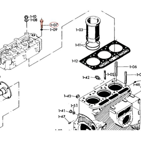 Imagem de Parafuso Prisioneiro Sextavado Yanmar BT33 BTD22 33 Original