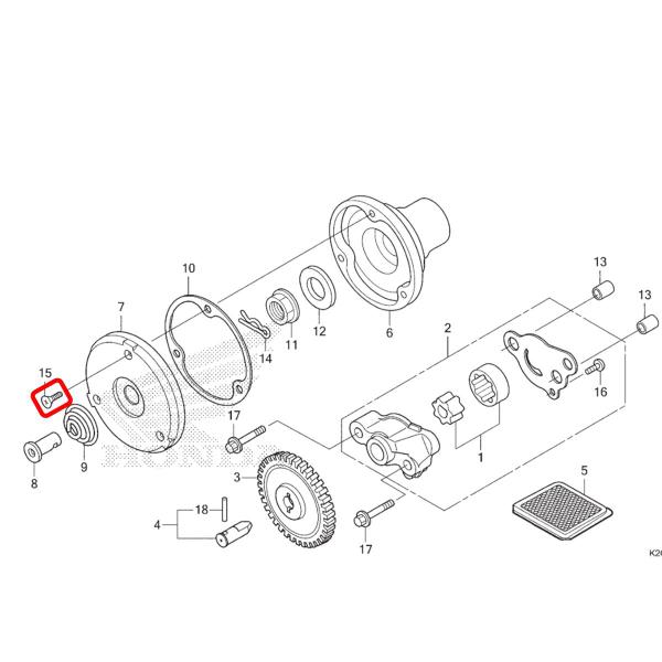 Imagem de Parafuso Rotor Óleo Xre 190, Crf 230, Xlr 125, Xls 125 5x12