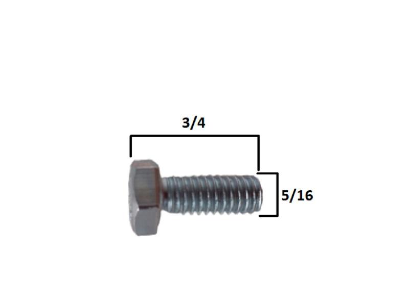 Imagem de Parafuso Sextavado 5/16 x 3/4 Zincado New-Fix - 200pçs