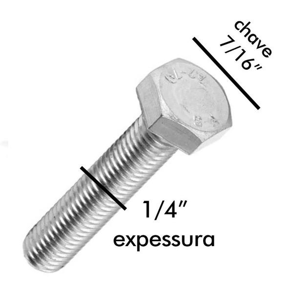 Imagem de Parafuso Sextavado Rosca Inteira 1/4 X 3/4 - 100 Peças