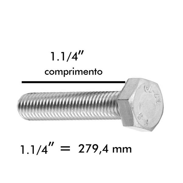 Imagem de Parafuso Sextavado Rosca Inteira 3/8 X 1.1/4 Kit C/50