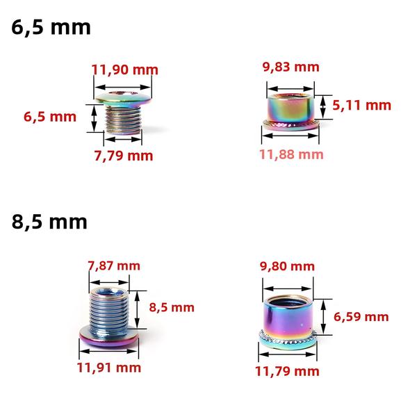 Imagem de Parafusos De Coroa De Mountain Bike 4/5 Peças 65/85mm Parafusos De Cárter Acessórios De Bicicleta