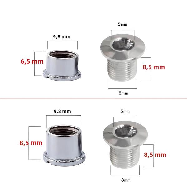 Imagem de Parafusos Para Coroa De Mountain Bike, 4/5 Peças 65/85mm, Parafusos Para Roda Dentada, Acessórios