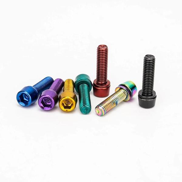 Imagem de Parafusos Riser M5 e M6x18mm para Guidão de Bicicleta - Kit com 6 Peças em Aço Inoxidável