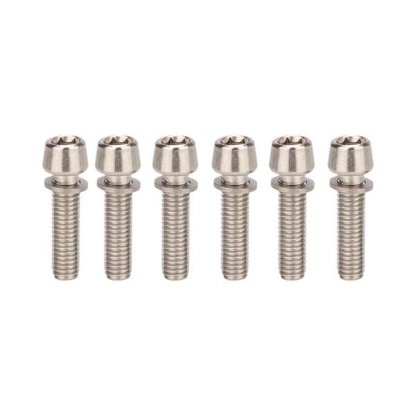 Parafusos Riser M5 e M6x18mm para Guidão de Bicicleta - Kit com 6 Peças em Aço Inoxidável Imagem de Parafusos Riser M5 e M6x18mm para Guidão de Bicicleta - Kit com 6 Peças em Aço Inoxidável