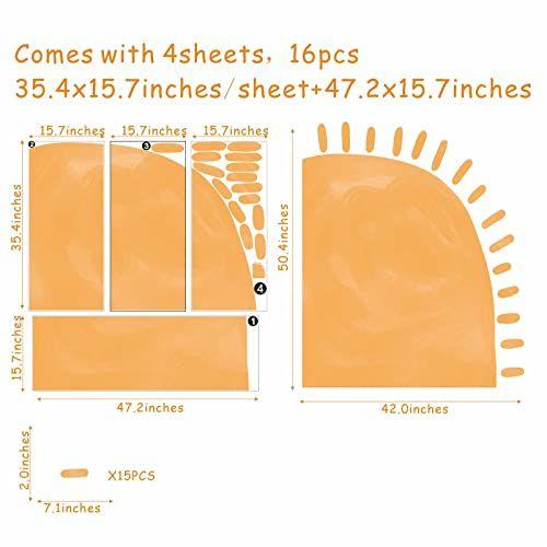 Imagem de Parede do sol decalque grande parede decalque berçário parede decalques vinil adesivo casca e vara para crianças sala de estar sala de estar decoração de parede