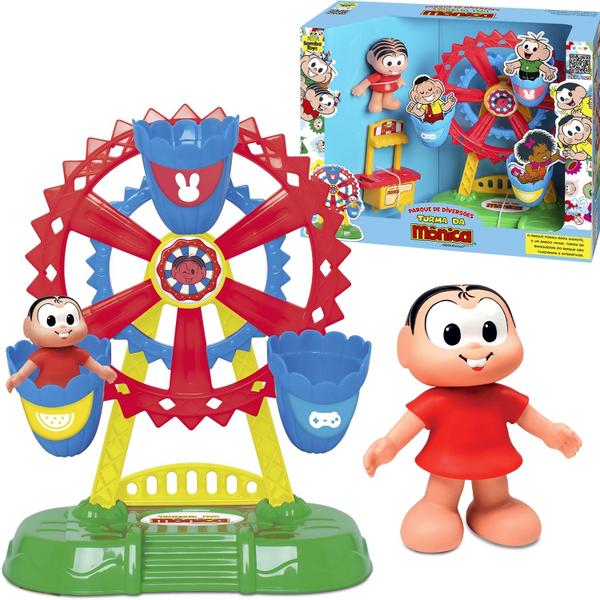 Imagem de Parque De Diversoes Infantil Turma Da Monica Com Acessorios Mini Roda Gigante e Boneca 1125 - Samba Toys