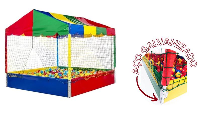 Parquinho Piscina de Bolinhas slim Grande 2x2-Piscina Ideal Para Locação-Brinquedo Meninos e Meninas - VALENTINA BRINQUEDOS Imagem de Parquinho Piscina de Bolinhas slim Grande 2x2-Piscina Ideal Para Locação-Brinquedo Meninos e Meninas