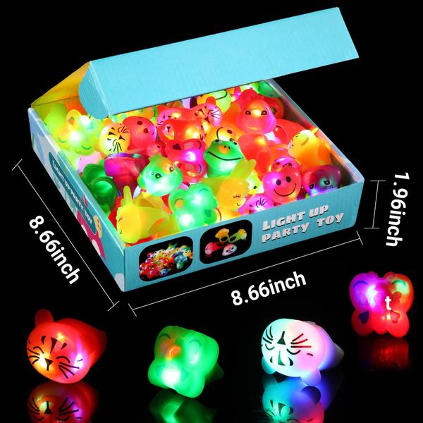 Imagem de Party Favors Mikulala LED Light Up Rings para crianças, pacote com 36