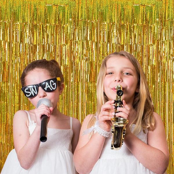 Imagem de Party Streamers TONIFUL Laser Gold Door & Photo Booth Decor