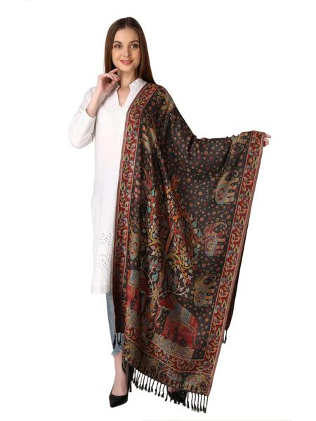 Imagem de Pashmina Shawl EH Jamawar Intrincado Tecido Multicolorido 73