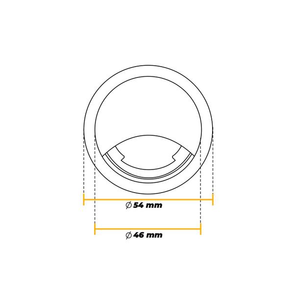 Imagem de Passa Fio 46 Mm Cinza Para Mesas E Bancadas Bigfer