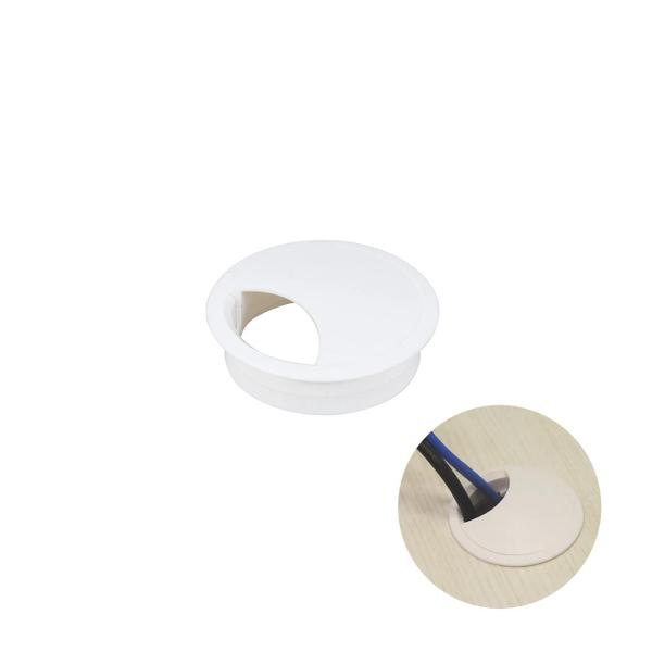 Imagem de Passa Fio 59 Mm Branco Para Mesas E Bancadas - Bigfer