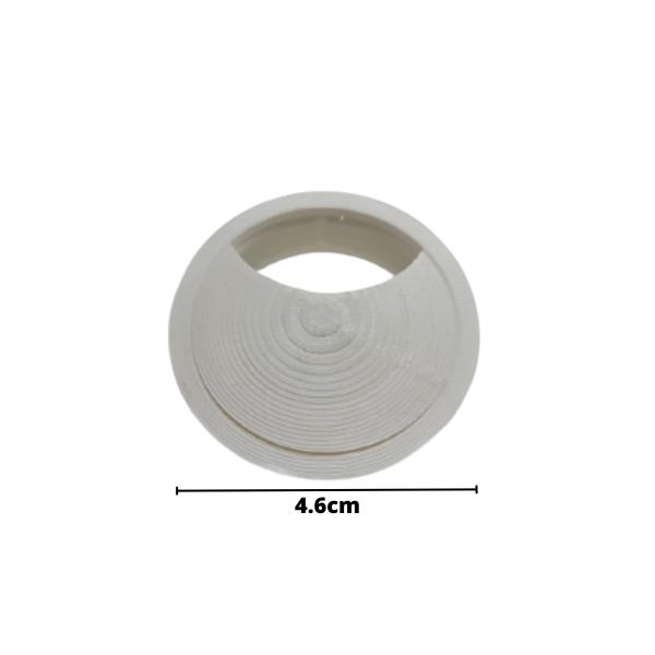 Imagem de Passa fio branco 46mm plastico 3d Pacote