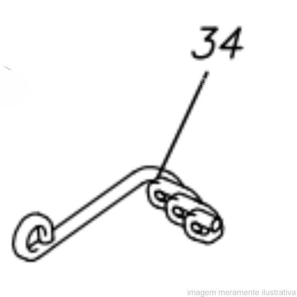 Imagem de Passa fio guia 'l' longo com 3 furos para máquinas bracob bc2500 e bc2600 - 7058