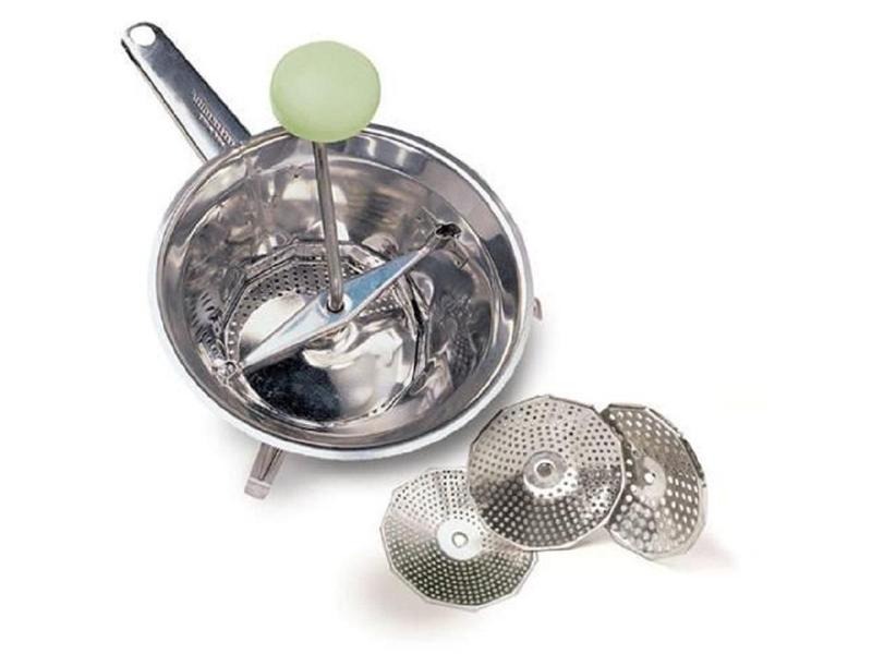 Passa Verdura Italiano molho de tomate purê de batata profissional em Inox Ghidini Importado para fazer molhos caseiros e purê profissional Imagem de Passa Verdura Italiano molho de tomate purê de batata profissional em Inox Ghidini Importado para fazer molhos caseiros e purê profissional