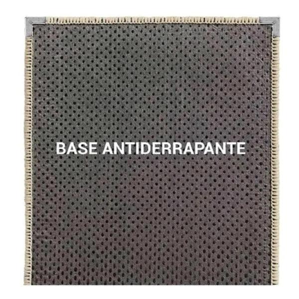 Imagem de Passadeira Sisal Antiderrapante Sem Pelo Sisllê 66cm x 2,30m Preto e Cinza PS 33 Lancer