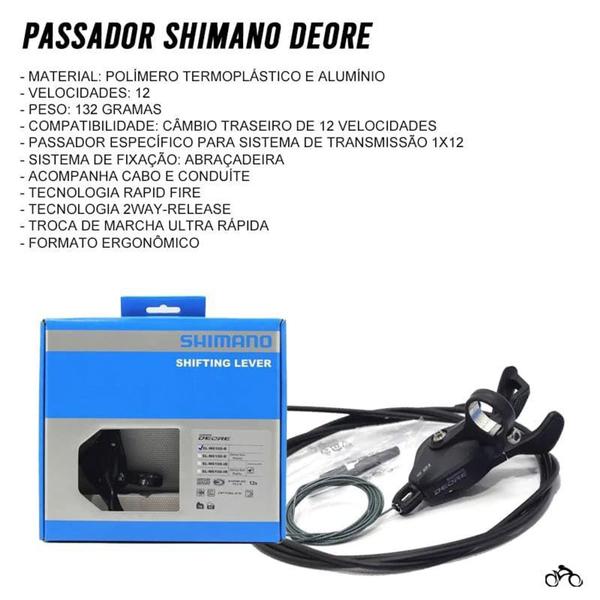 Imagem de Passador Traseiro Shimano Deore SL-M6100-R 12v