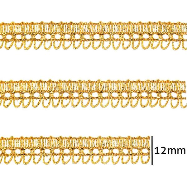 Imagem de Passamanaria Metalizada Sao Jose 12mm 7030 Peca com 10 Metros