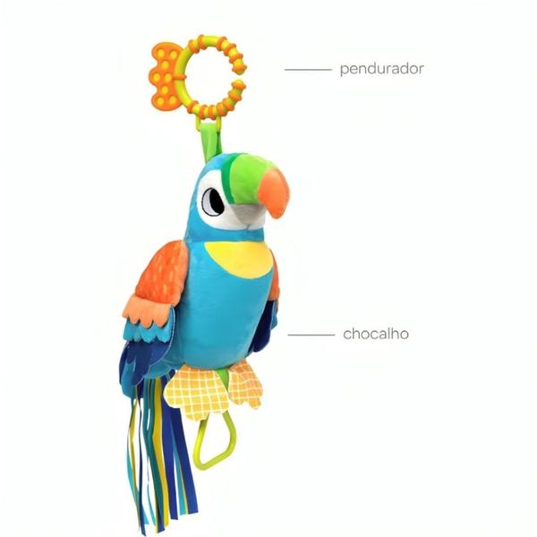Pássaro De Atividades Pelúcia Papagaio Didi 18047 - Buba Imagem de Pássaro De Atividades Pelúcia Papagaio Didi 18047 - Buba