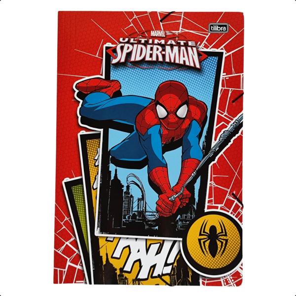 Imagem de Pasta Aba Elástica Ofício Papel Cartão Estampada Spider-Man